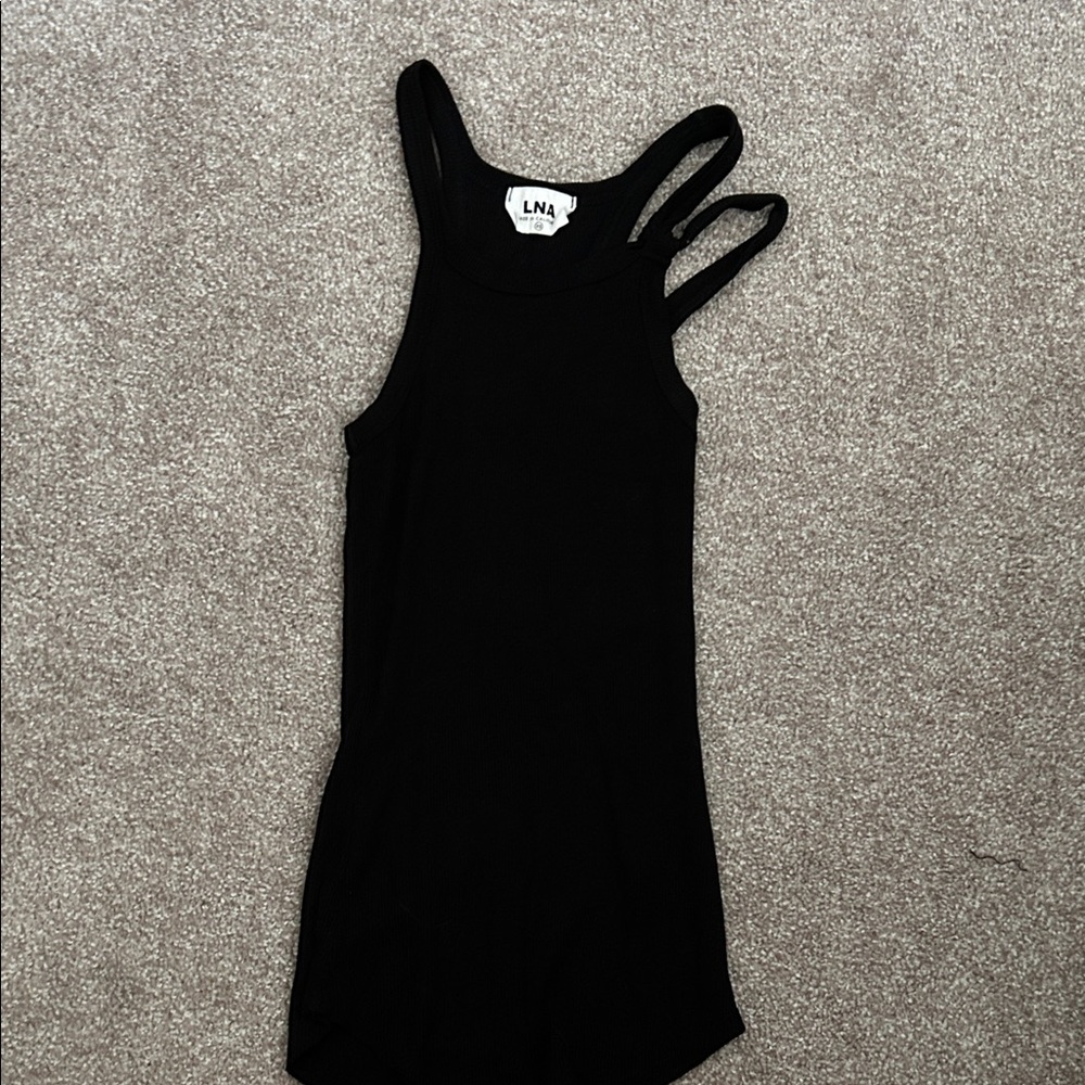 LNA Double Strap Black Tank